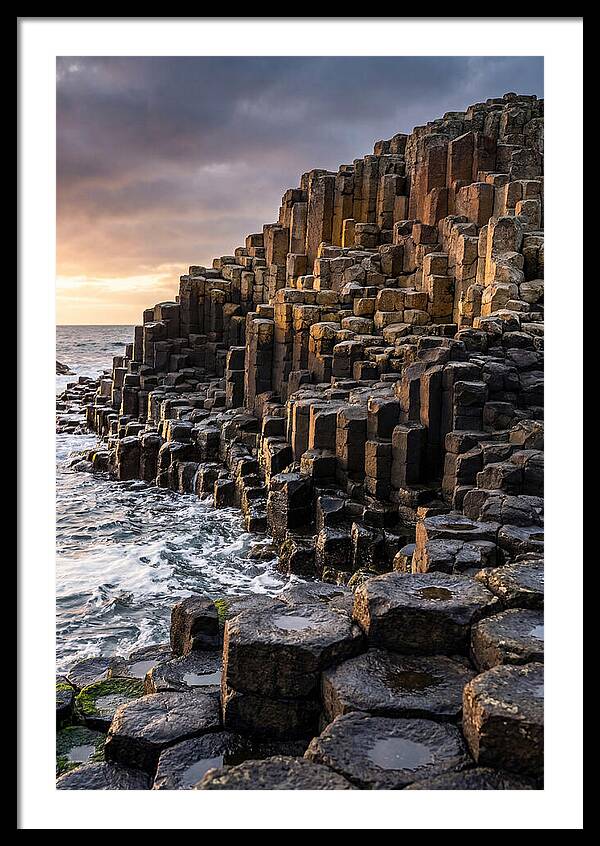 Basalt Columns At Sunset