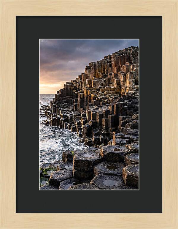 Basalt Columns At Sunset