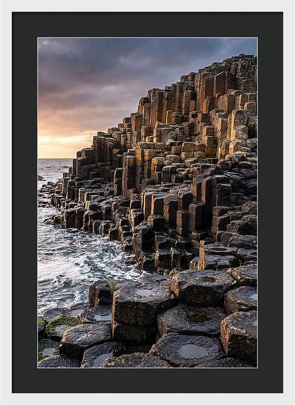 Basalt Columns At Sunset