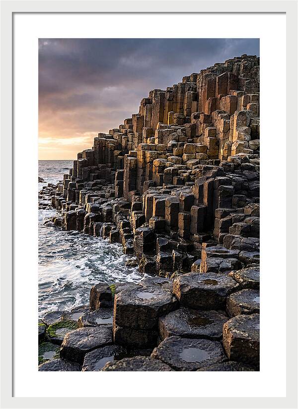 Basalt Columns At Sunset