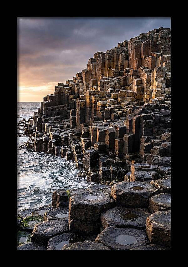 Basalt Columns At Sunset