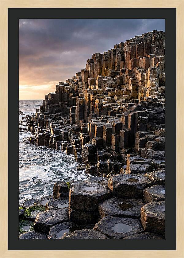 Basalt Columns At Sunset