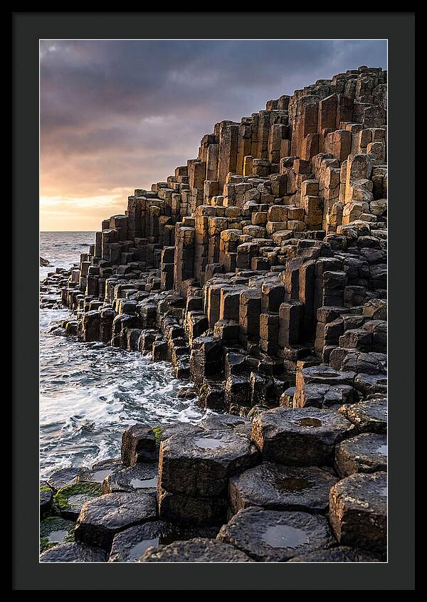 Basalt Columns At Sunset