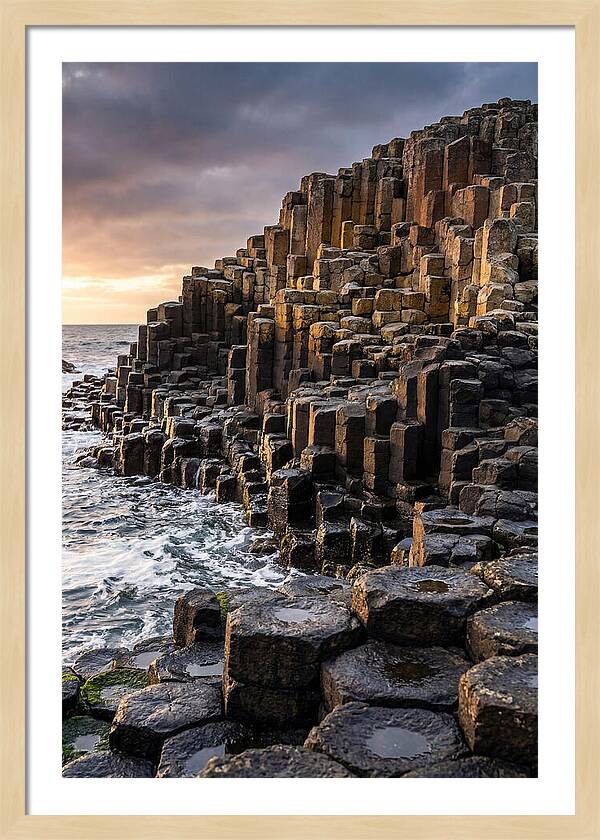 Basalt Columns At Sunset