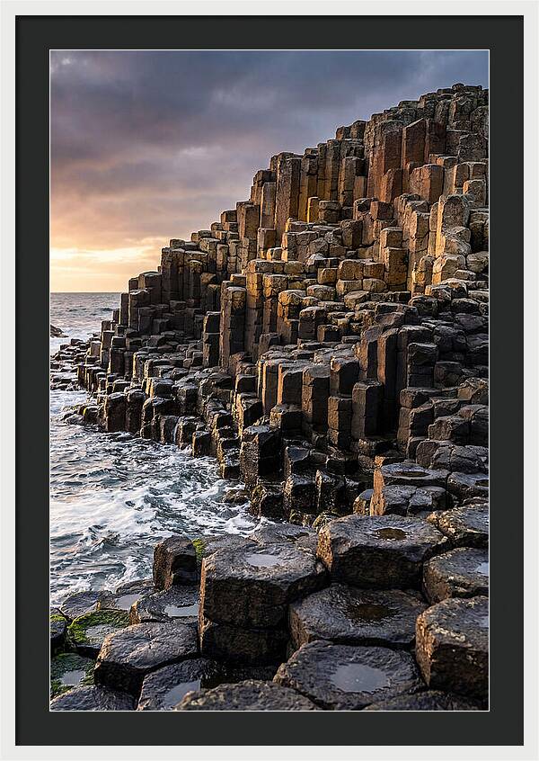 Basalt Columns At Sunset