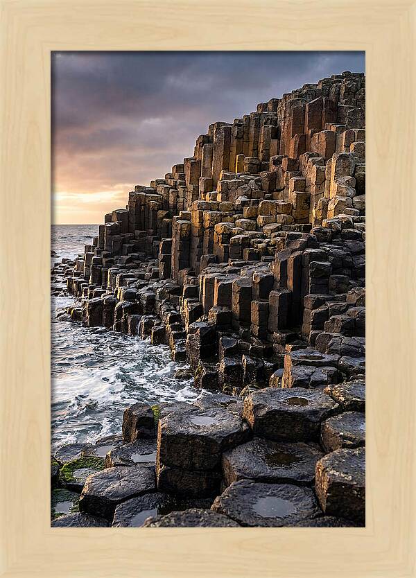Basalt Columns At Sunset