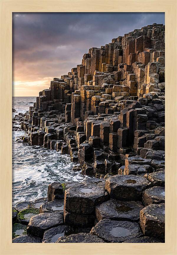 Basalt Columns At Sunset