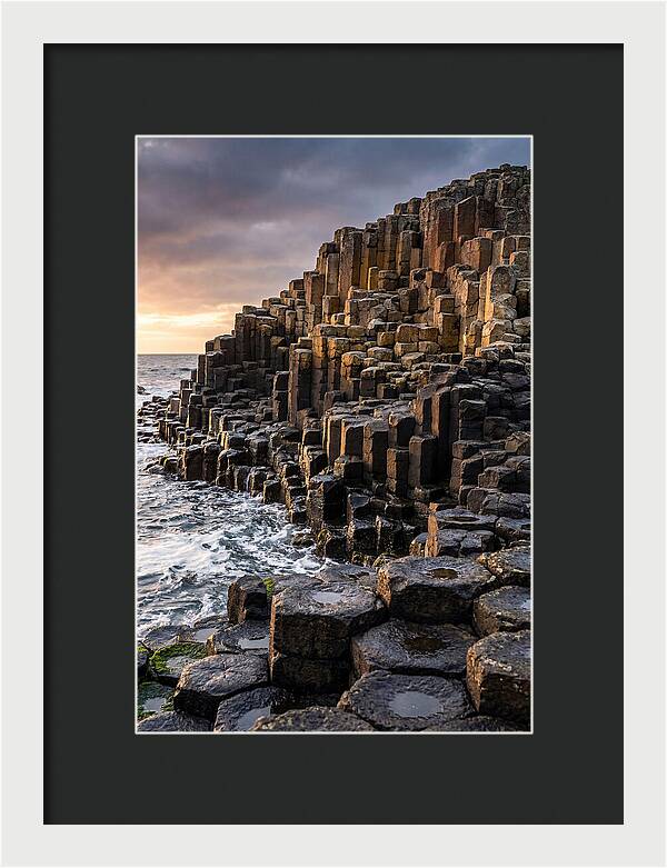 Basalt Columns At Sunset