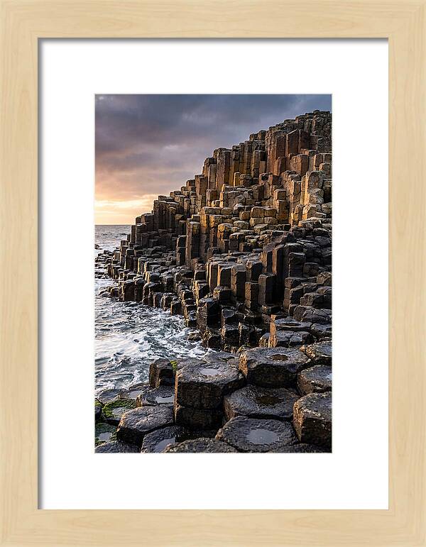Basalt Columns At Sunset