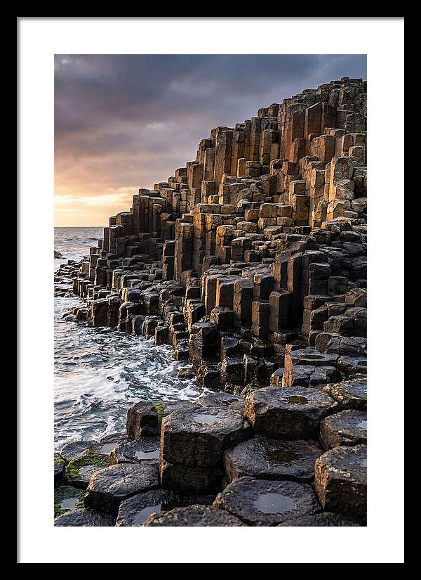 Basalt Columns At Sunset