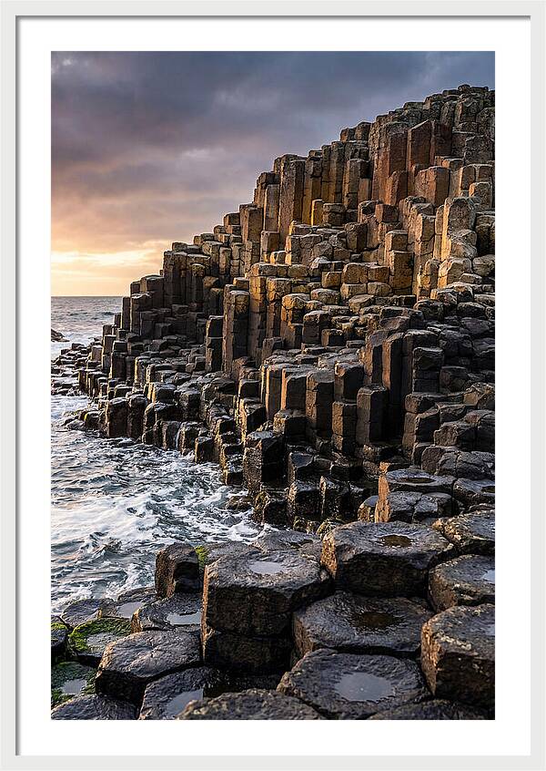 Basalt Columns At Sunset