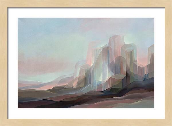 Basalt Columns Rising From Dark Earth