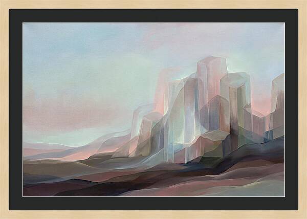 Basalt Columns Rising From Dark Earth