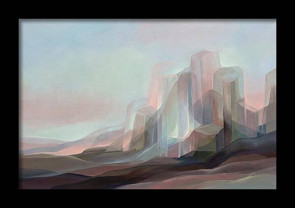 Basalt Columns Rising From Dark Earth