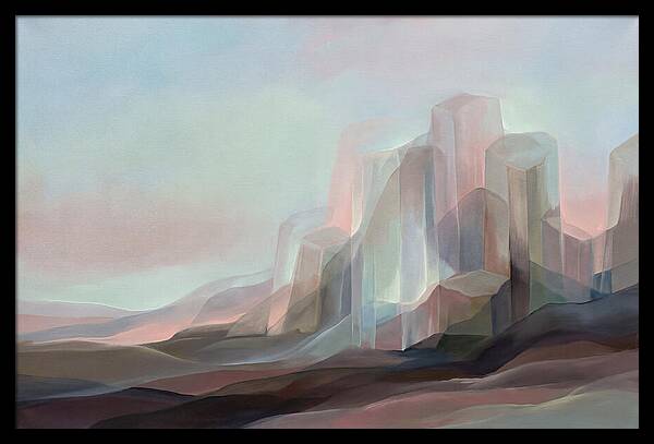 Basalt Columns Rising From Dark Earth