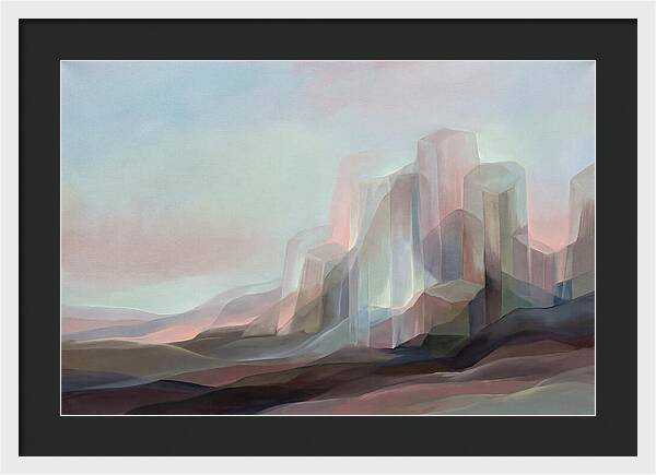Basalt Columns Rising From Dark Earth