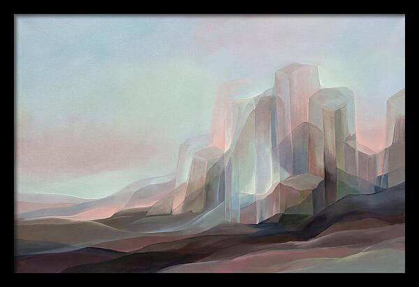 Basalt Columns Rising From Dark Earth