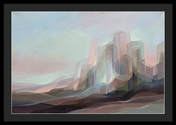 Basalt Columns Rising From Dark Earth