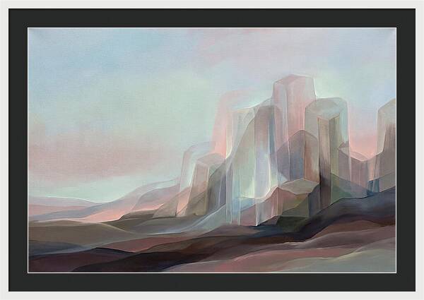 Basalt Columns Rising From Dark Earth