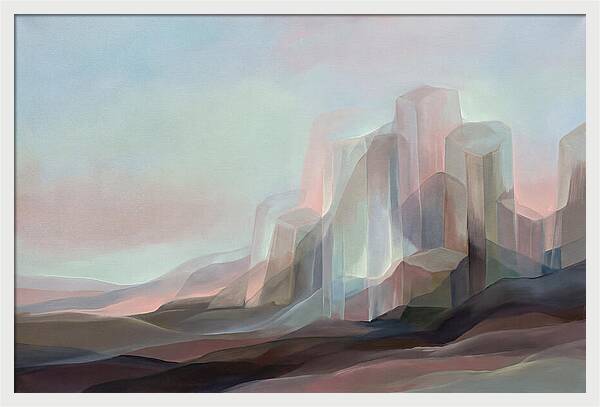 Basalt Columns Rising From Dark Earth