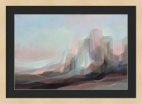 Basalt Columns Rising From Dark Earth