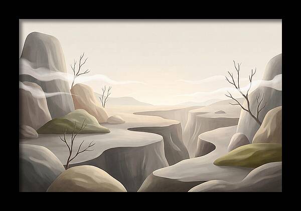 Basalt Plateau With Panoramic Canyon View