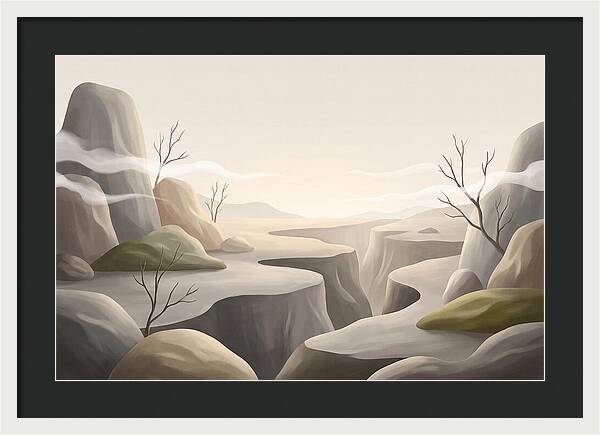 Basalt Plateau With Panoramic Canyon View