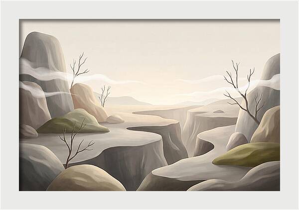Basalt Plateau With Panoramic Canyon View