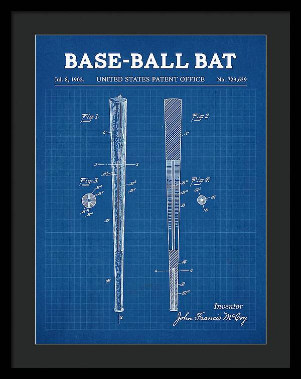 Baseball Bat Blueprint Patent Us729639a