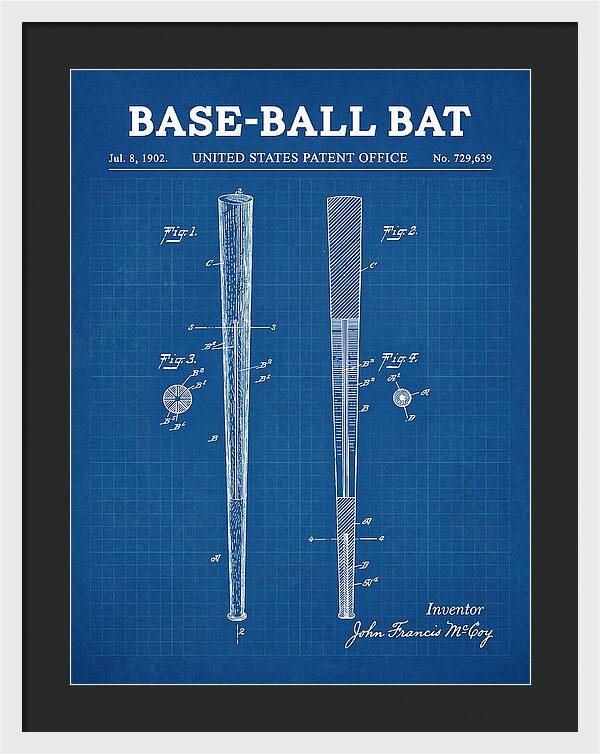 Baseball Bat Blueprint Patent Us729639a