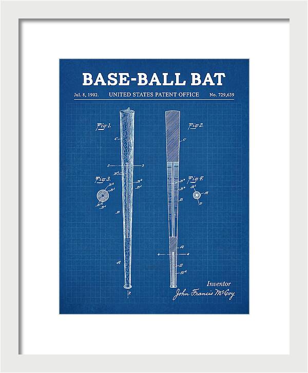 Baseball Bat Blueprint Patent Us729639a