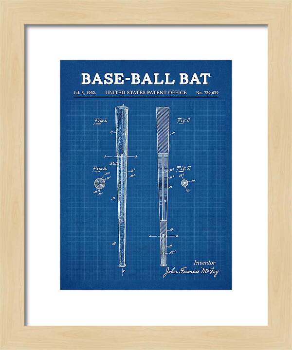Baseball Bat Blueprint Patent Us729639a