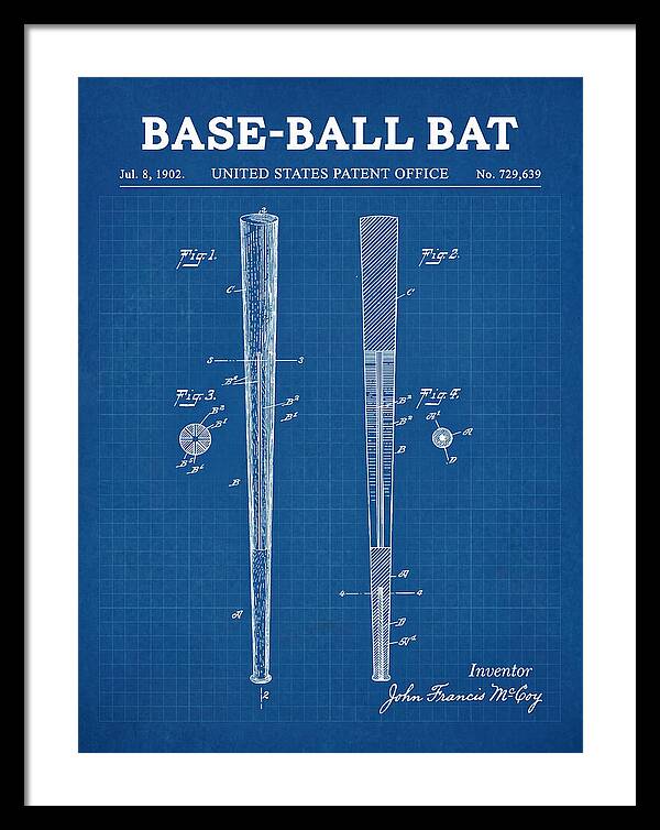 Baseball Bat Blueprint Patent Us729639a