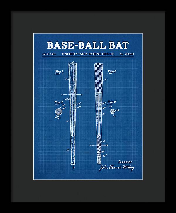 Baseball Bat Blueprint Patent Us729639a