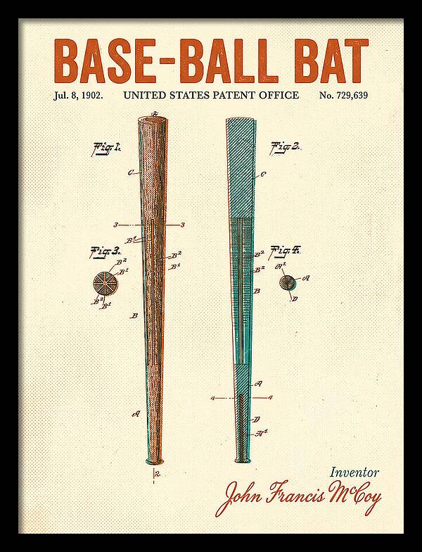 Baseball Bat Retro Patent Us729639a