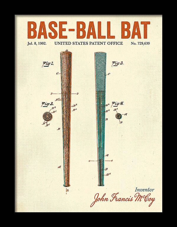 Baseball Bat Retro Patent Us729639a
