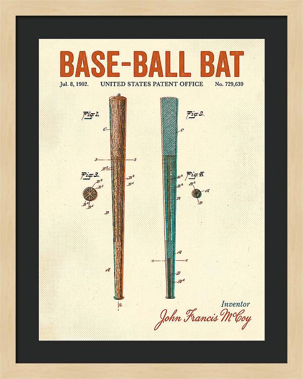 Baseball Bat Retro Patent Us729639a