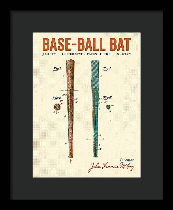 Baseball Bat Retro Patent Us729639a