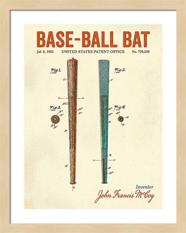 Baseball Bat Retro Patent Us729639a