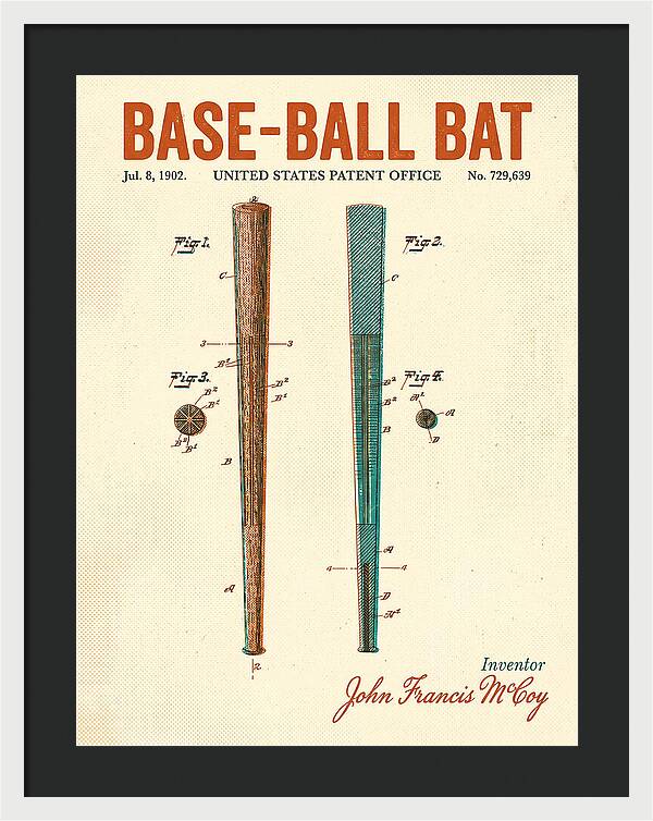 Baseball Bat Retro Patent Us729639a
