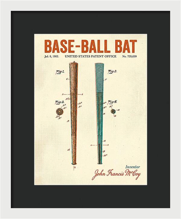 Baseball Bat Retro Patent Us729639a