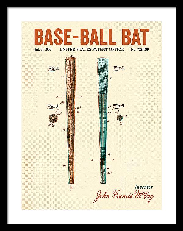 Baseball Bat Retro Patent Us729639a