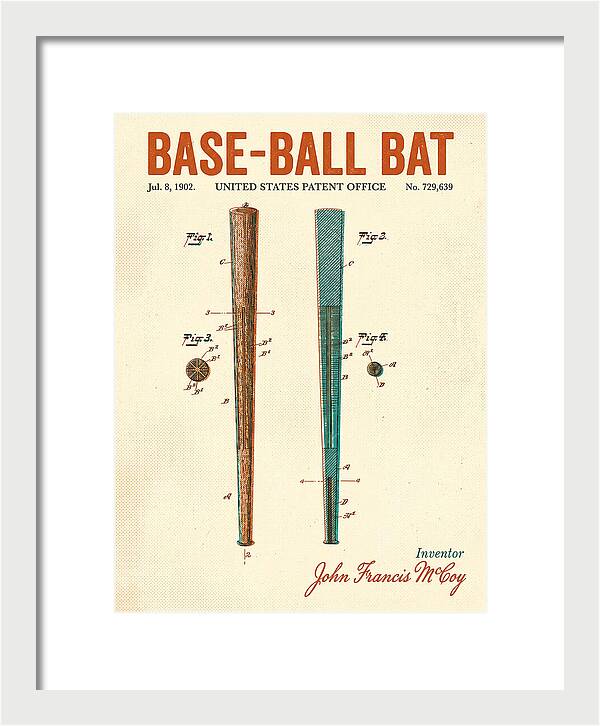 Baseball Bat Retro Patent Us729639a