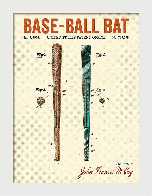 Baseball Bat Retro Patent Us729639a