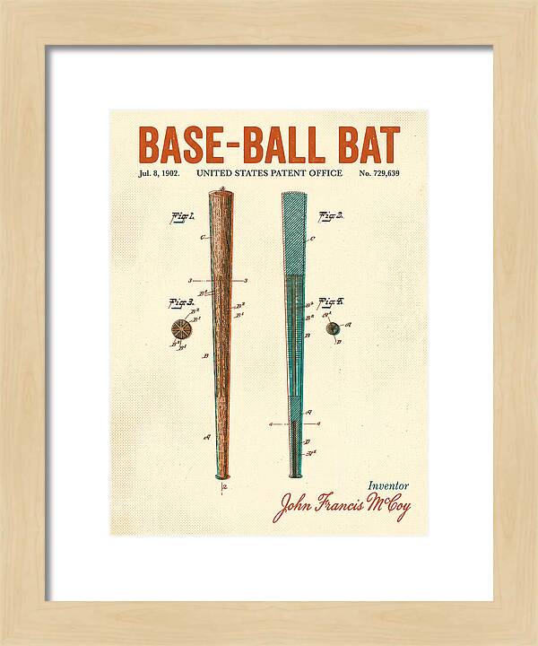 Baseball Bat Retro Patent Us729639a