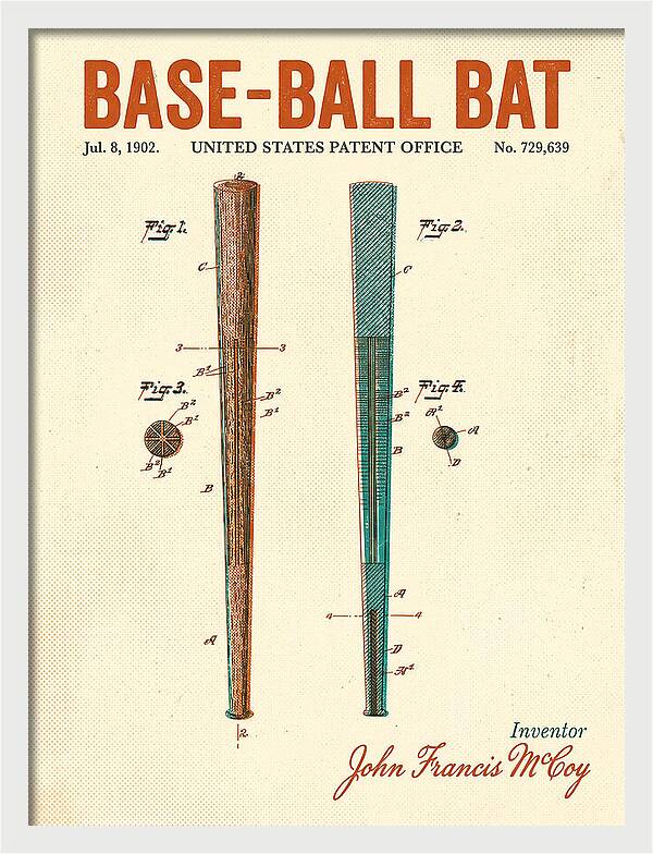 Baseball Bat Retro Patent Us729639a