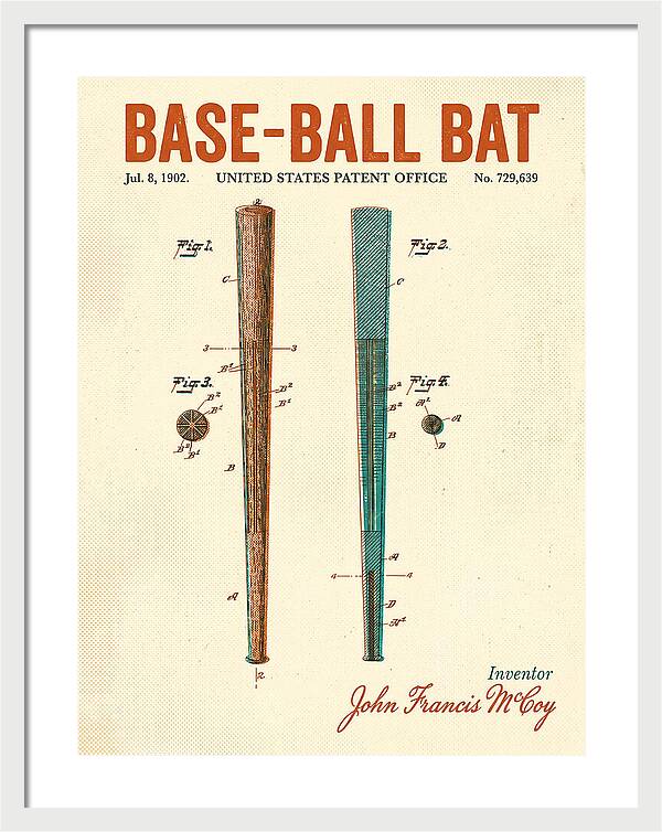Baseball Bat Retro Patent Us729639a