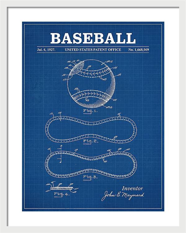Baseball Blueprint Patent Us1668969a