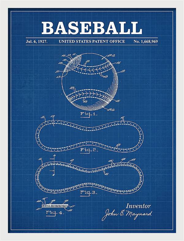 Baseball Blueprint Patent Us1668969a