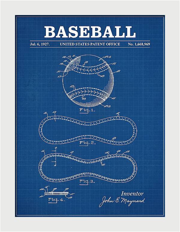 Baseball Blueprint Patent Us1668969a